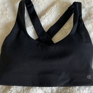Black Sports Bra with Cross-Back Design Size